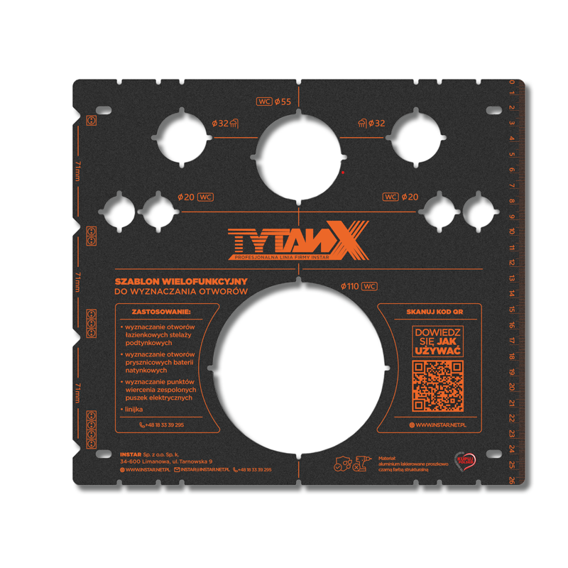 SZABLON GLAZURNICZY TYTANX 290×260 mm